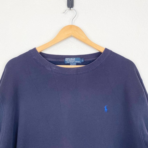 Vintage Polo by Ralph Lauren Blue Crewneck Pullover Sweater Size L - Picture 2 of 8
